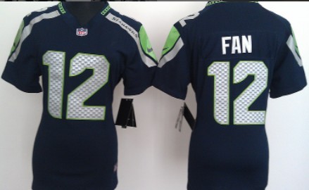 Nike Team Women's Jersey Seattle Seahawks 12 Fan Blue Game